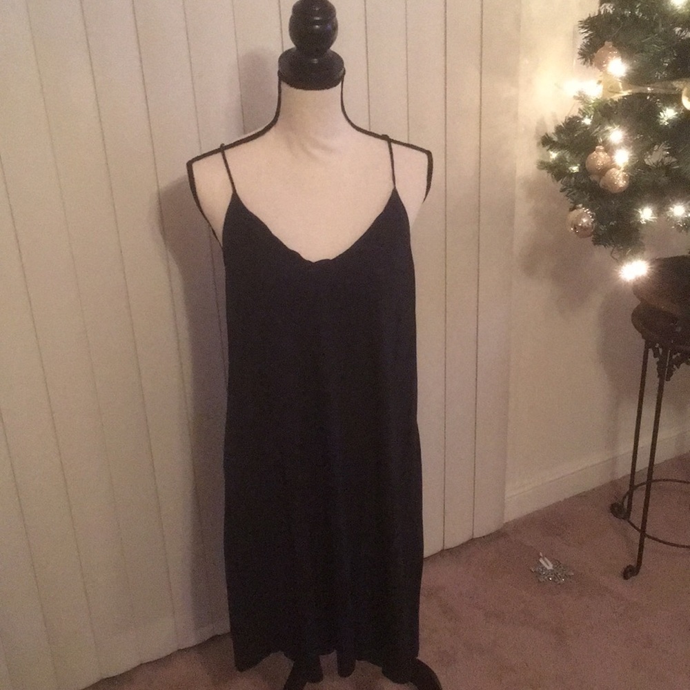 H&M navy slip dress